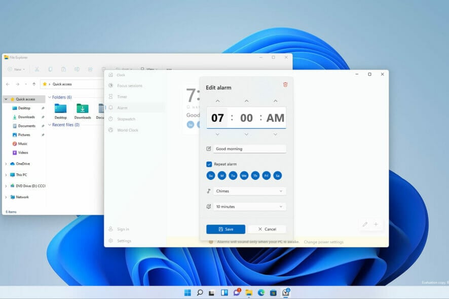 windows 11 set alarm