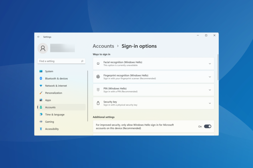 fix windows hello face this option is currently unavailable issue