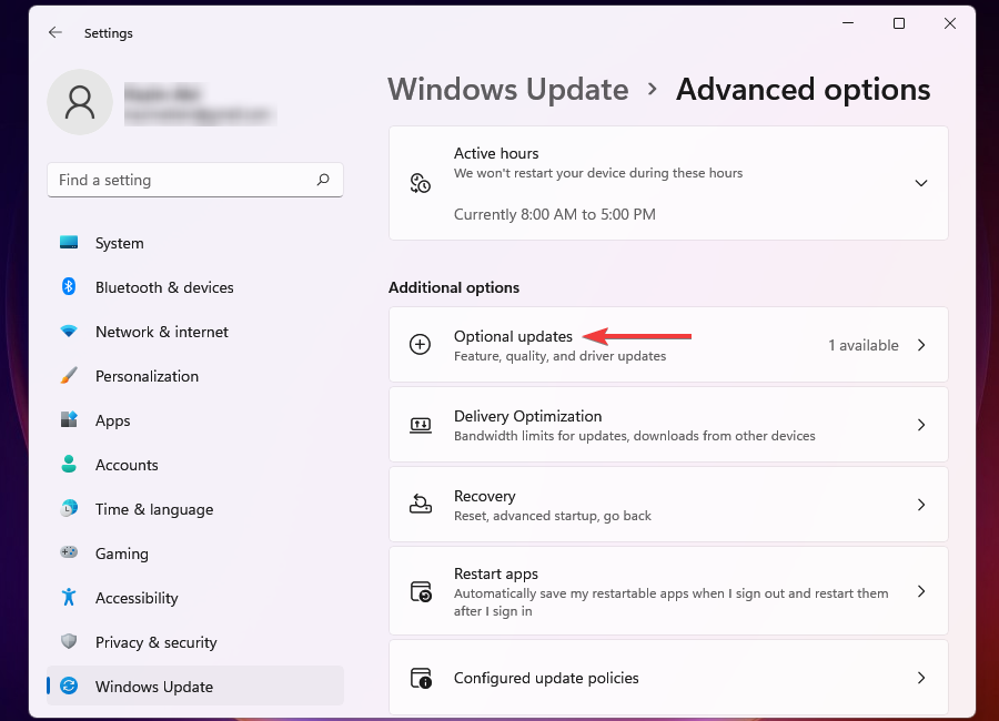 Optional updates