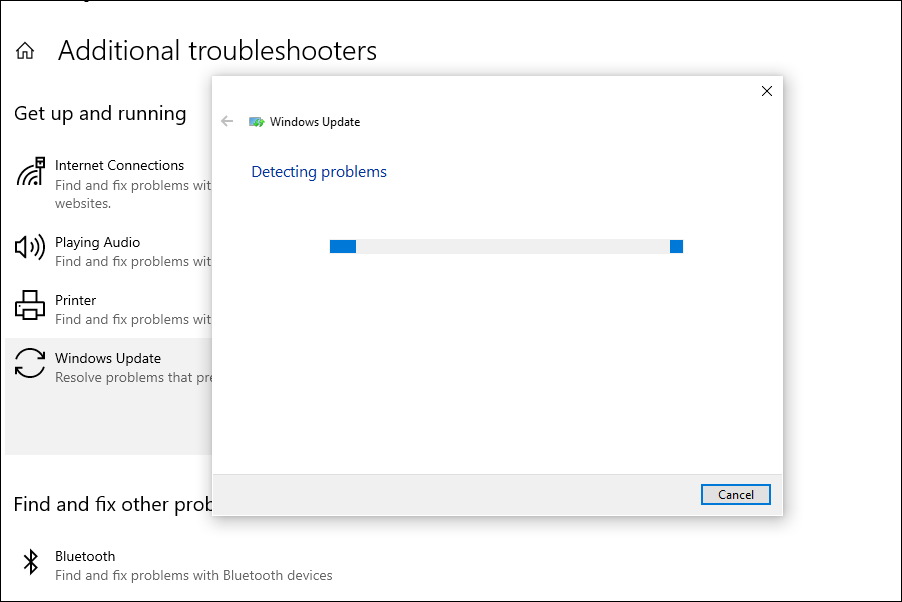 Windows Update troubleshooter