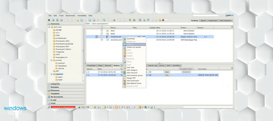 document management app screenshot