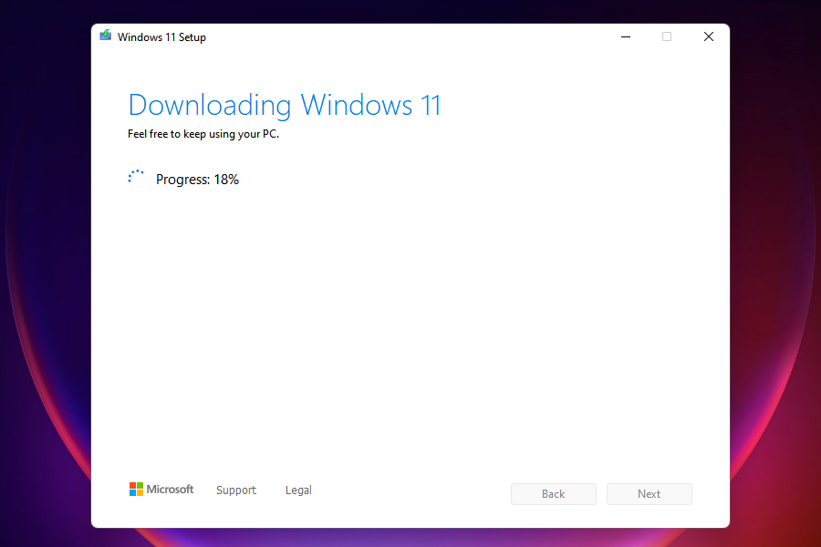 Windows 11 bootable USB is being created