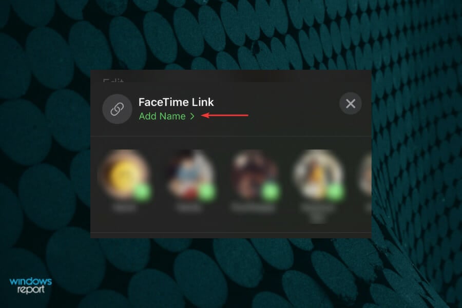 Give a name to the Facetime call