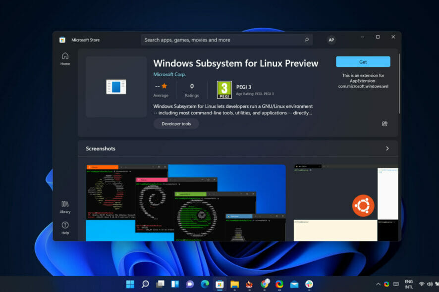 WSL W11 Store