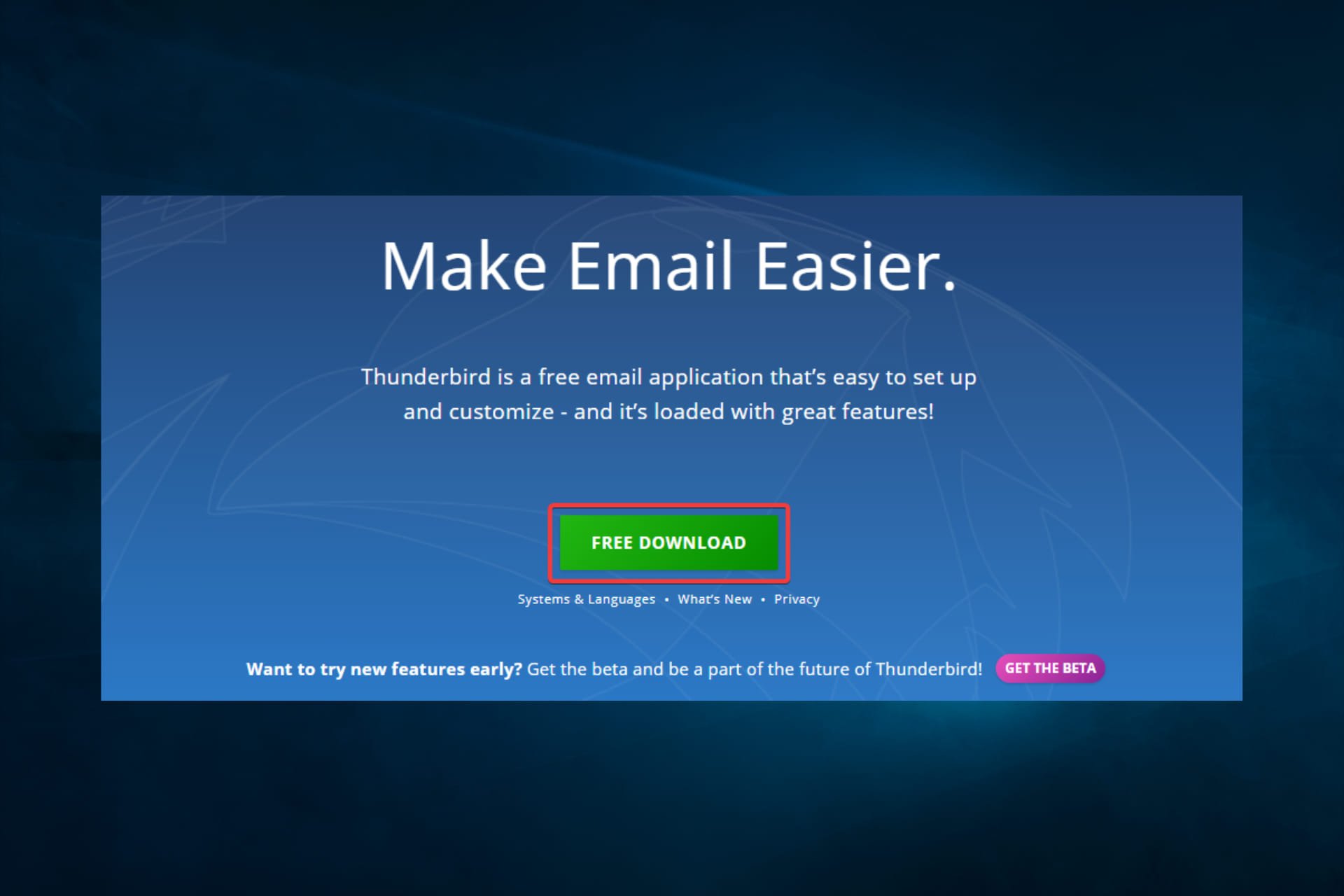 thunderbird won't open