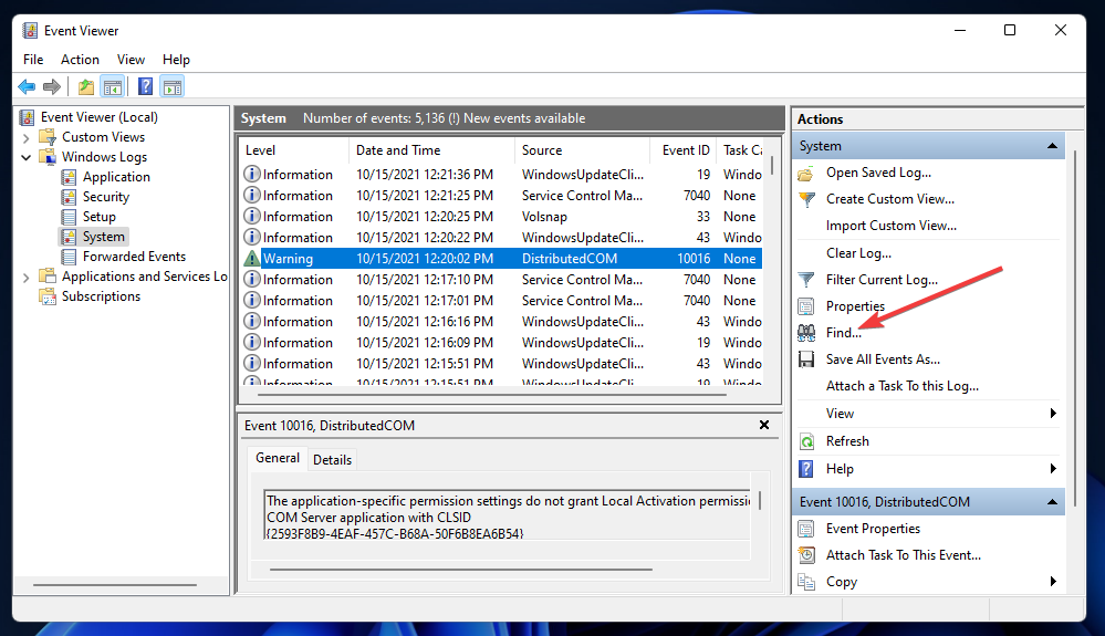 Find option clock watchdog timeout windows 11