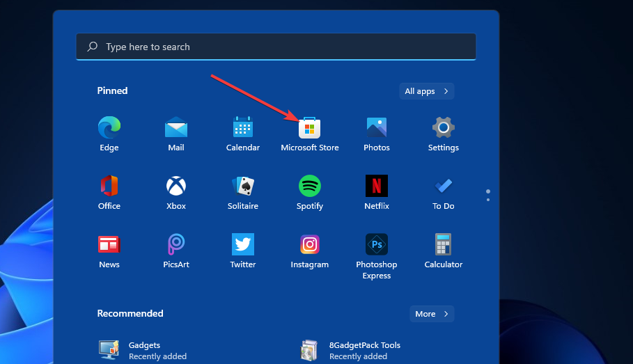 microsoft store shortcut
