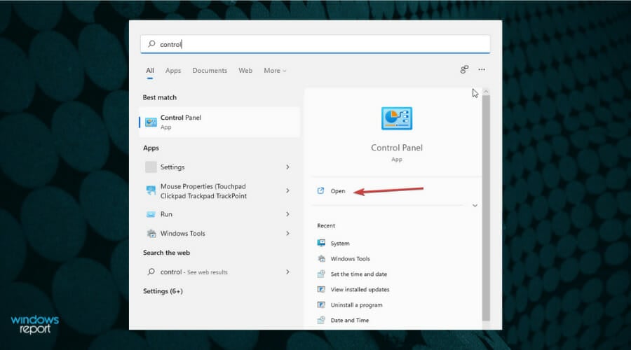 open-control-panel (windows 11 widgets not working)