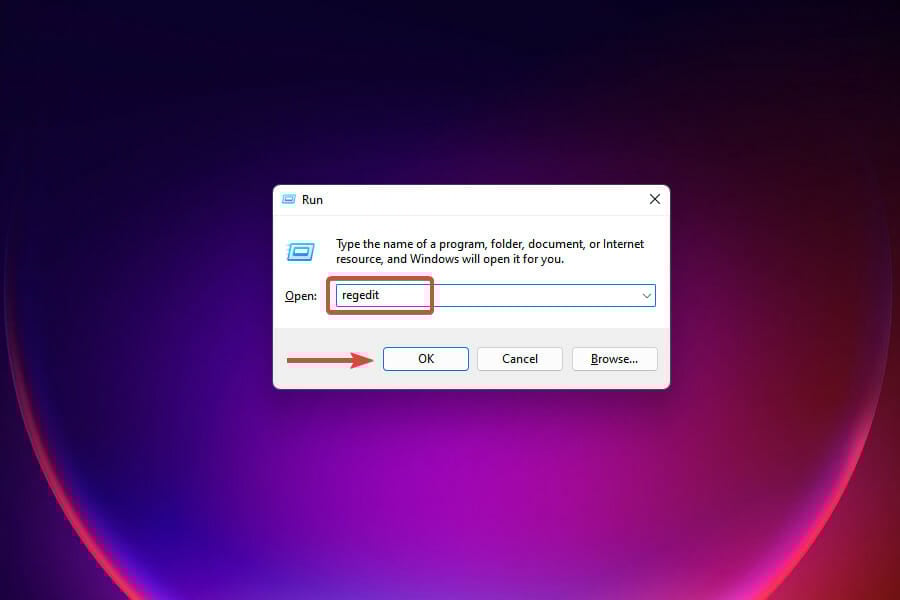 Launch Registry Editor