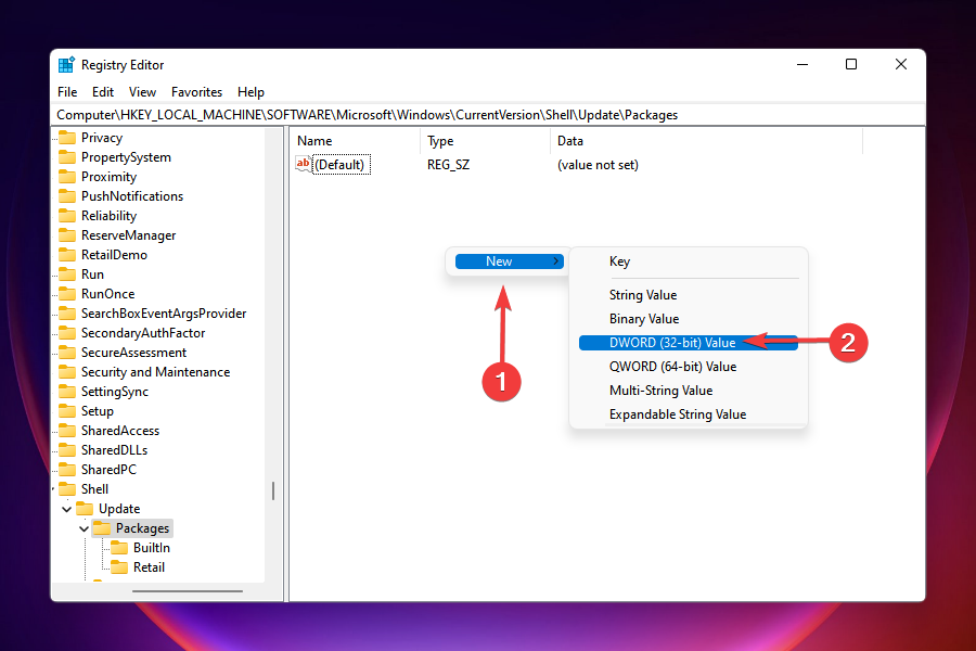 Create new key