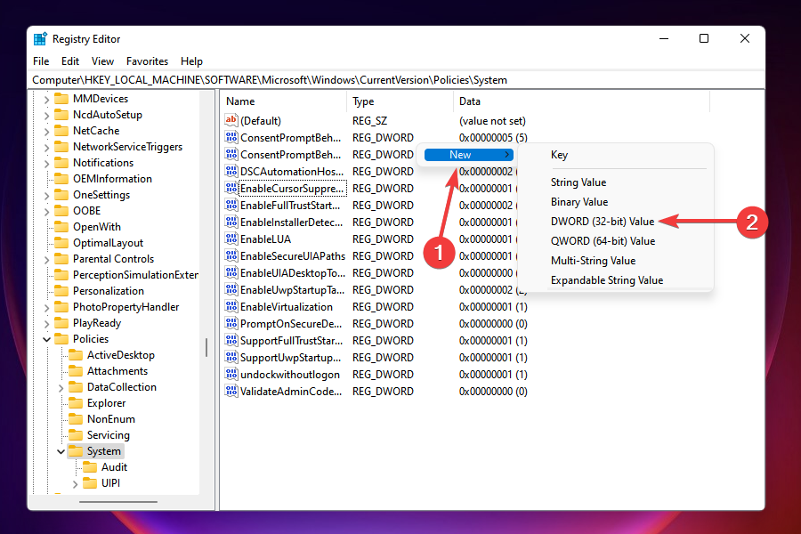 Create new key