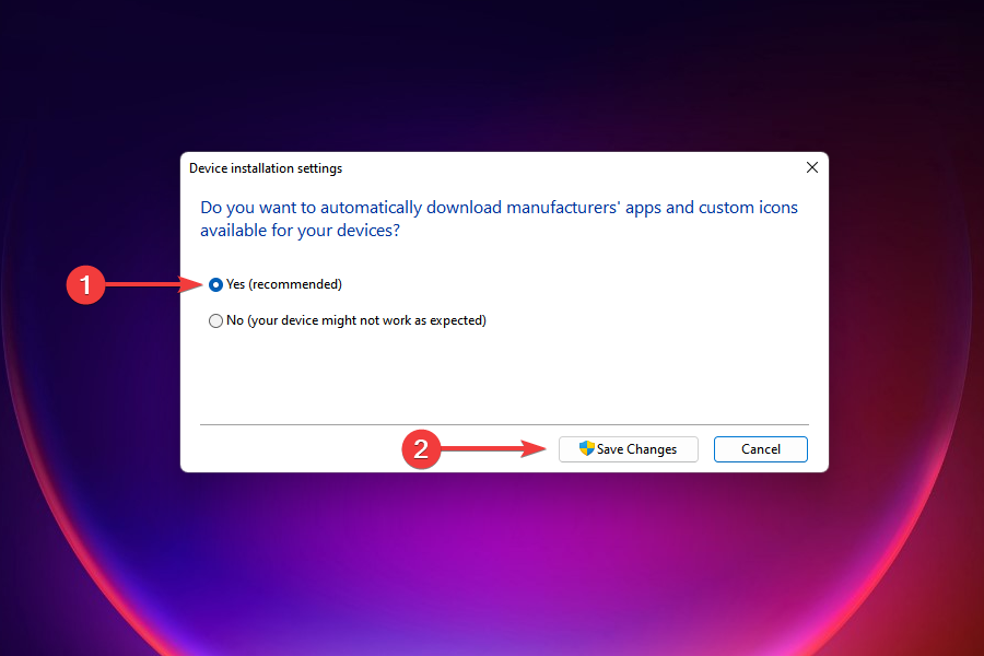 Automatically download updates