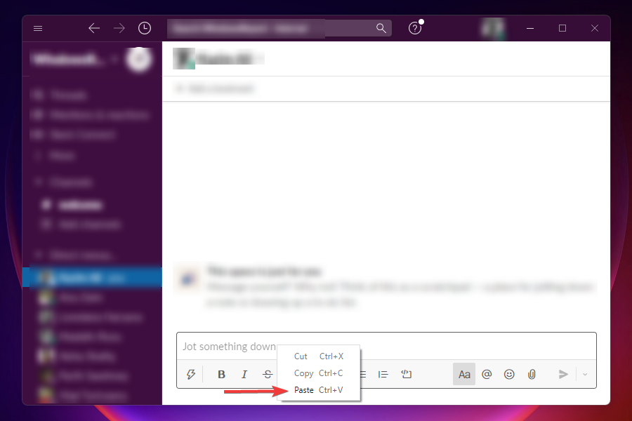Paste files