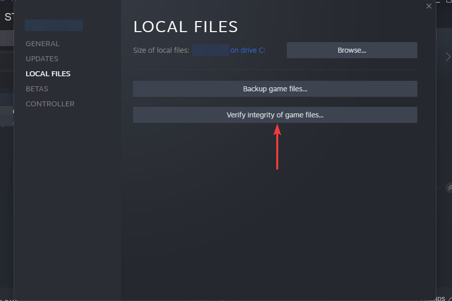 Verify integrity of game files