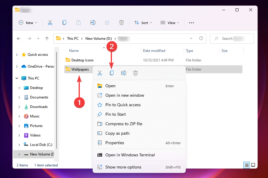 Cut files instead of drag and drop in Windows 11