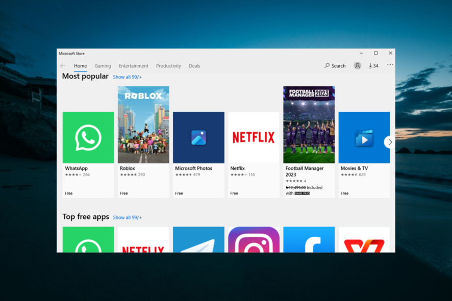 windows store cache may be damaged