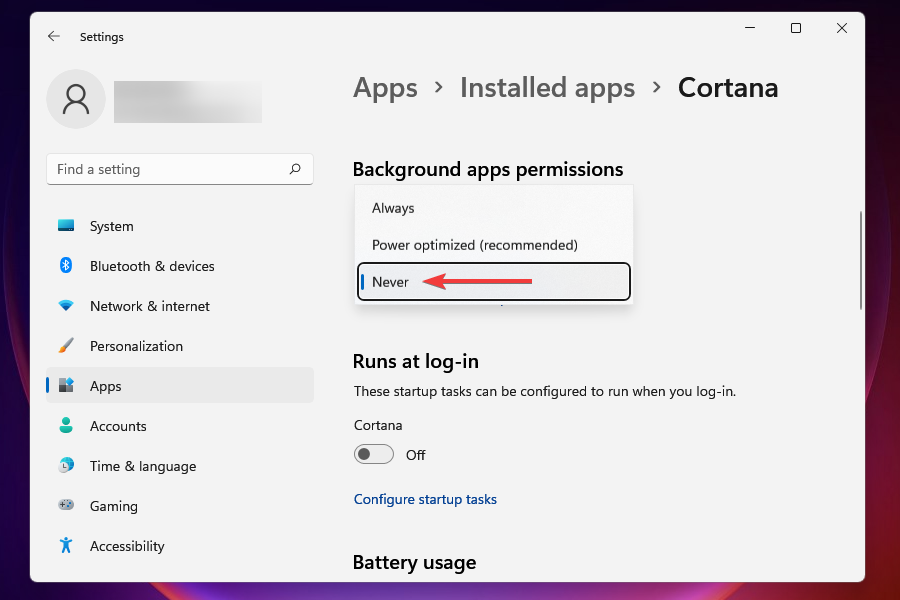 Disabilita le app in background per correggere il surriscaldamento in Windows 11