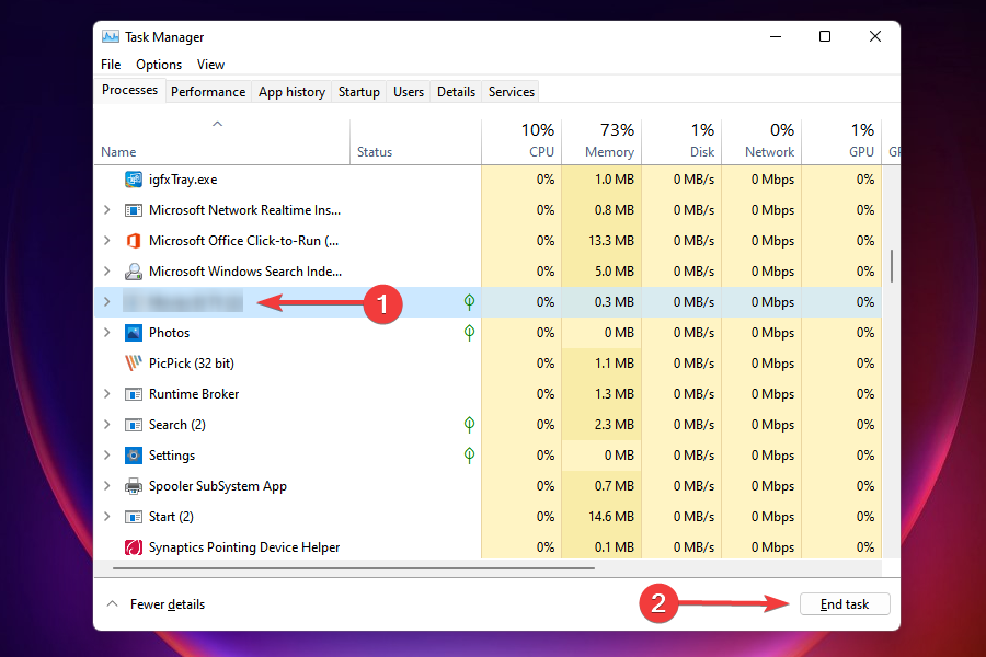 Terminate tasks to install Nvidia driver in Windows 11