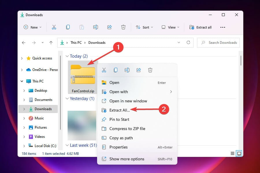 Extrack Fan Control files