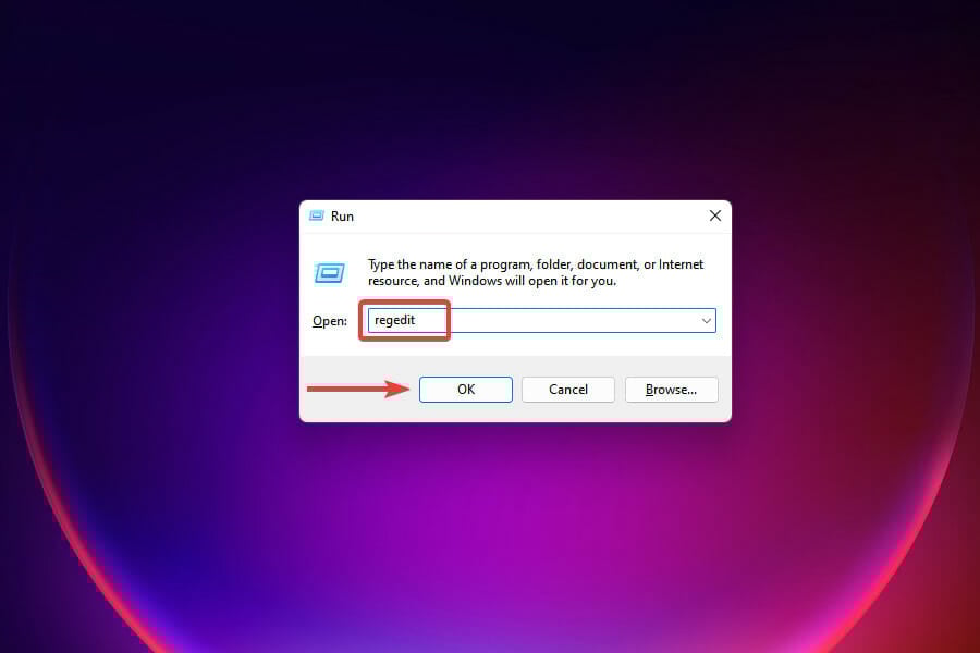 Launch Registry Editor