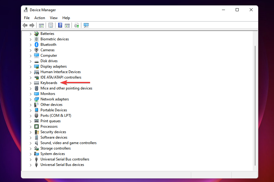 View device to fix mouse and keyboard not working in Windows 11