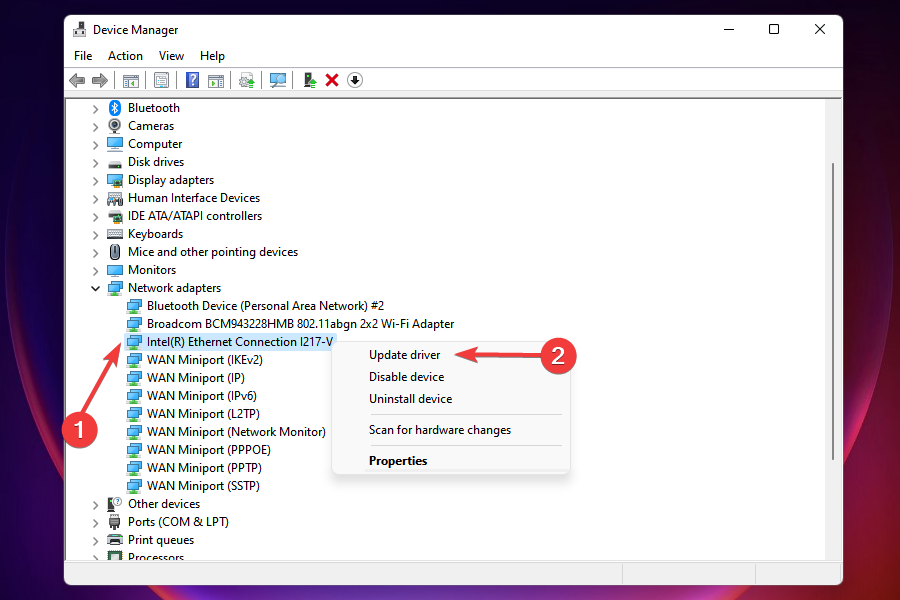 Update Ethernet Driver in Windows 11 