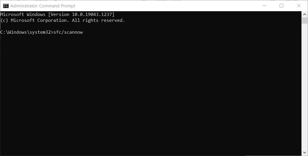 run the sfc scan command
