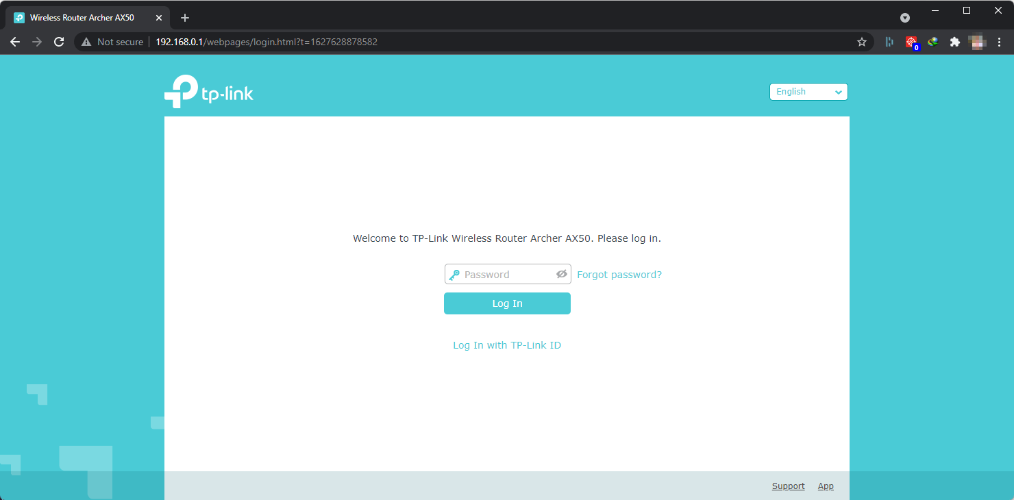 tplink router login page