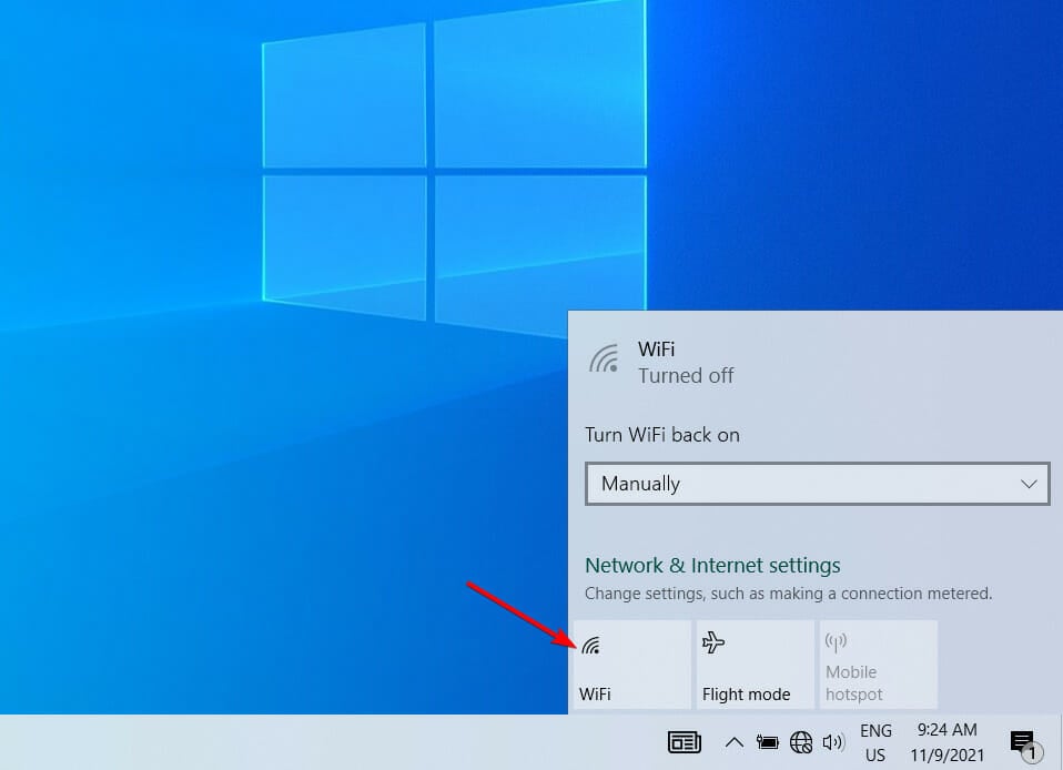 turn wifi off  invalid data access trap windows 11