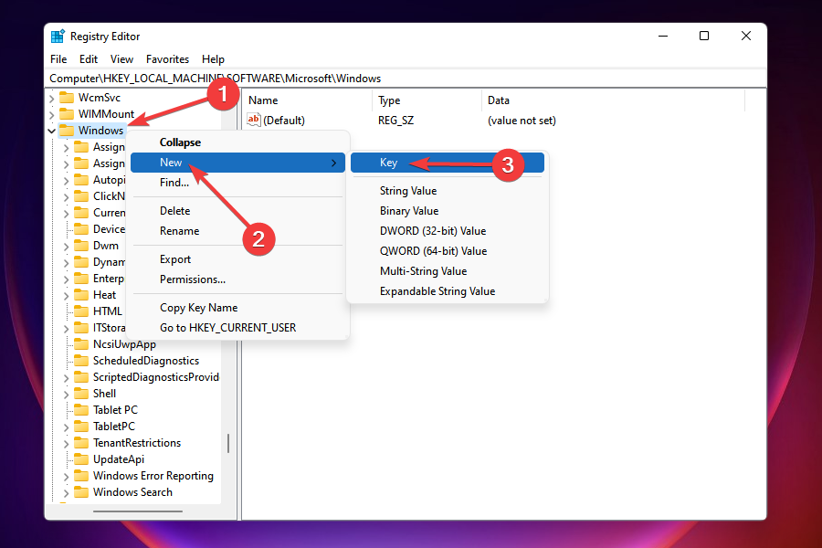 Create new key