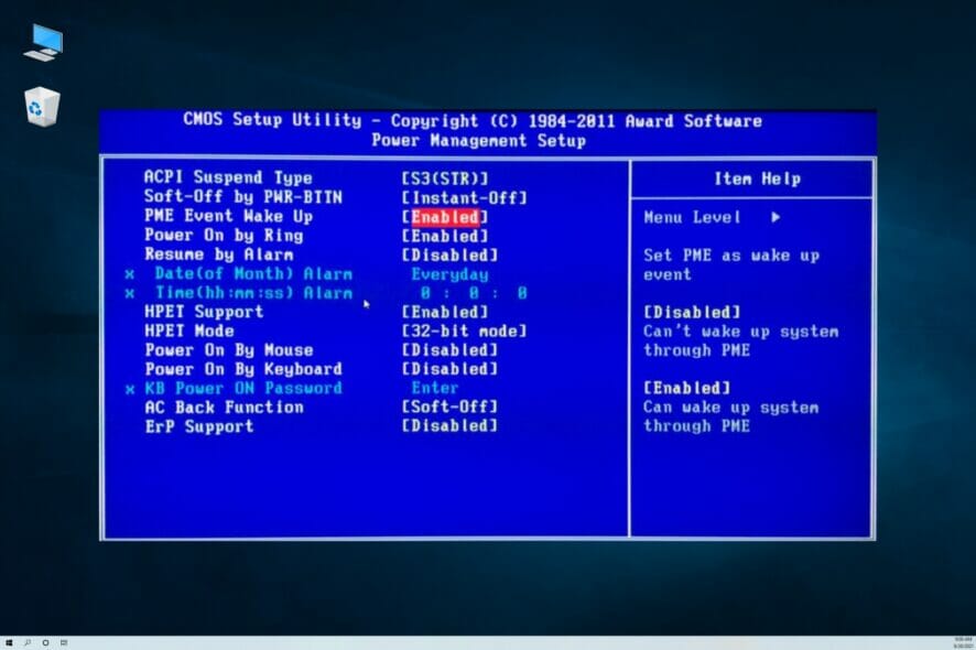 Fix wake on LAN not working