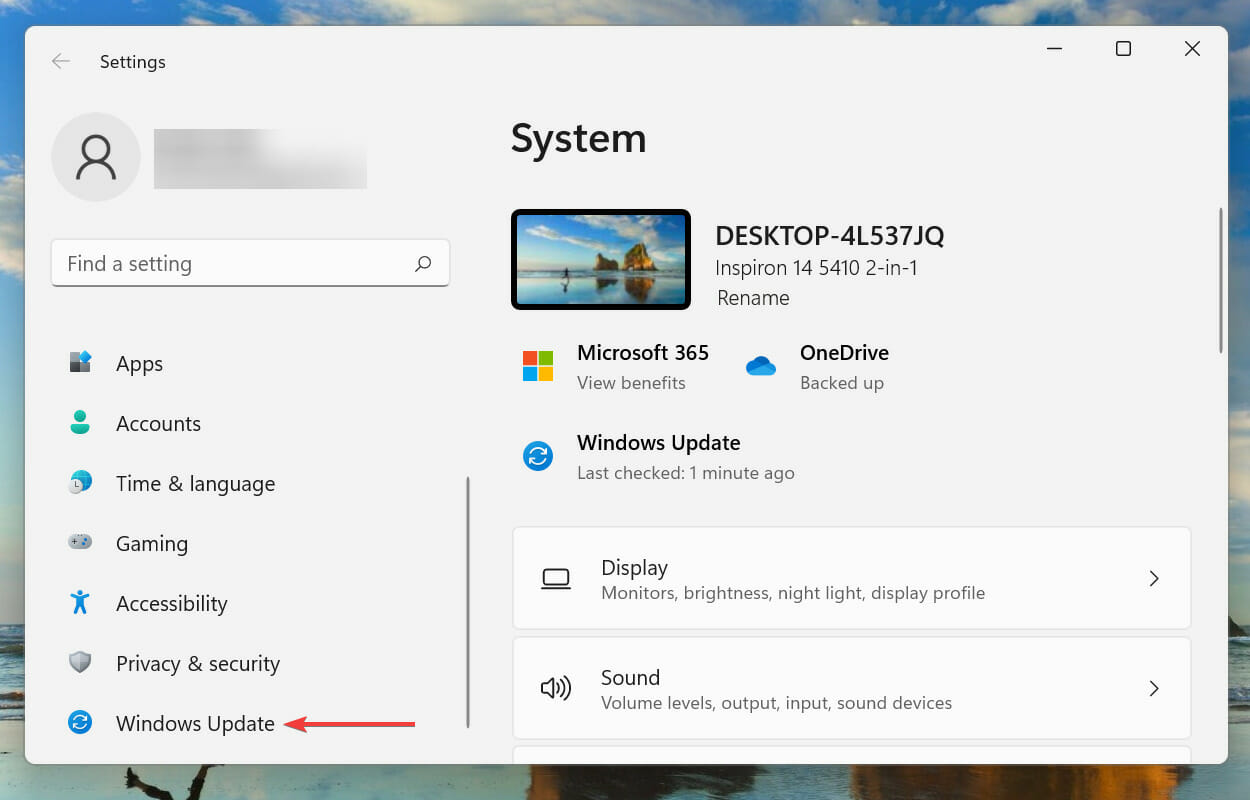 aggiornamento Windows