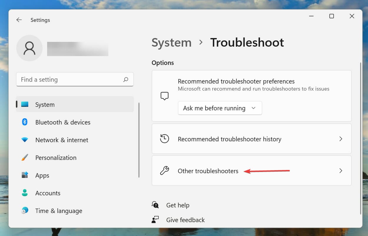 Other troubleshooter