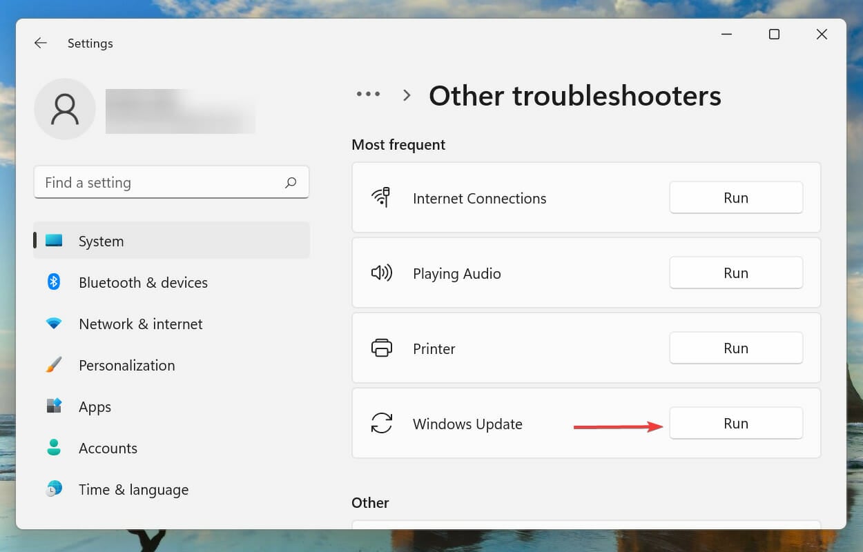 Esegui gli strumenti di risoluzione dei problemi di Windows Update per correggere l'errore di installazione di Windows 11 - 0x800f0831