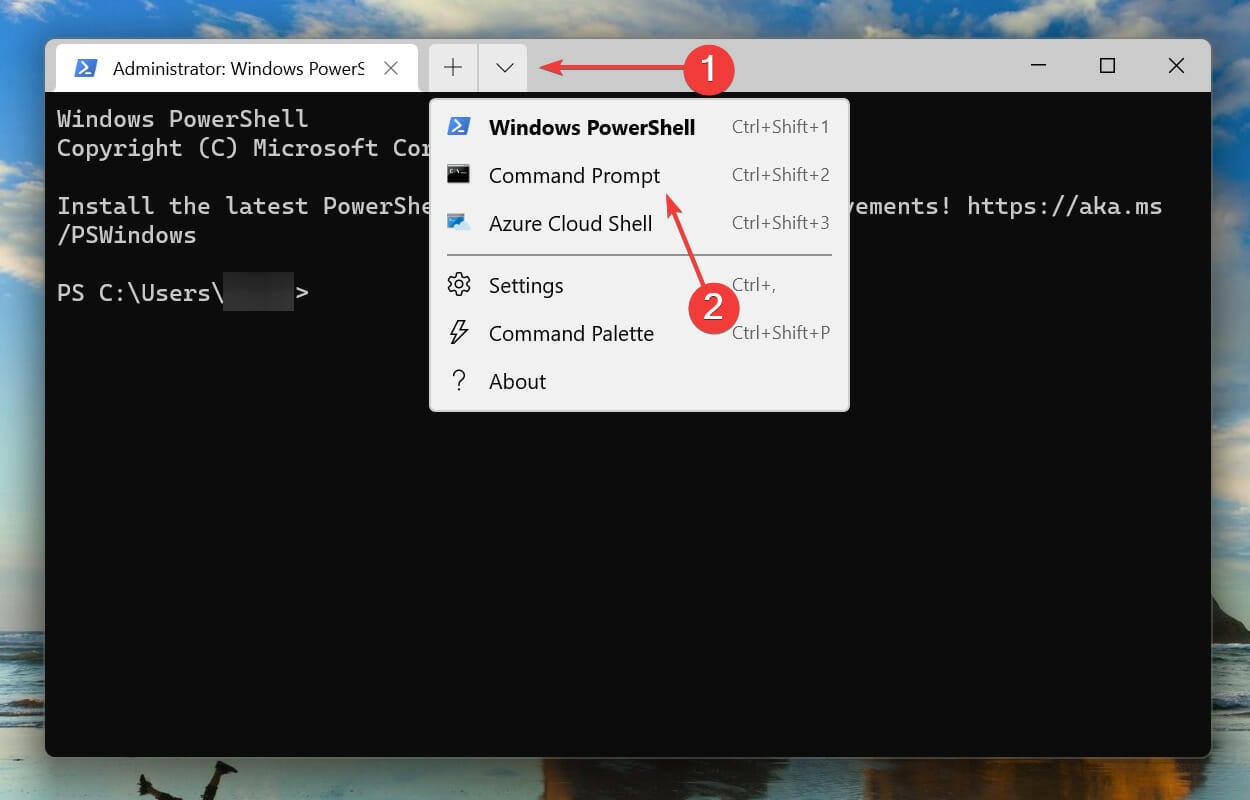Avvia il prompt dei comandi
