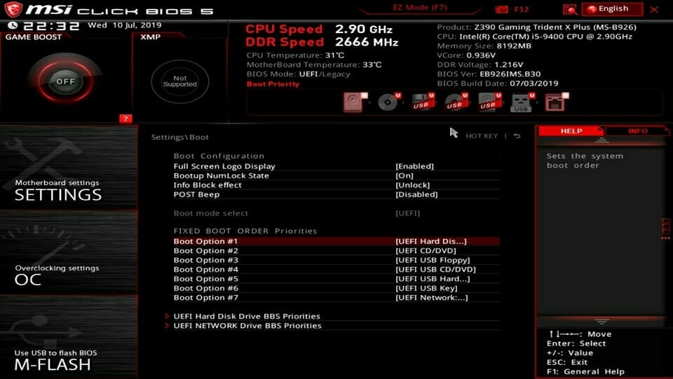 Select bootable USB to fix Windows 11 black screen with cursor error