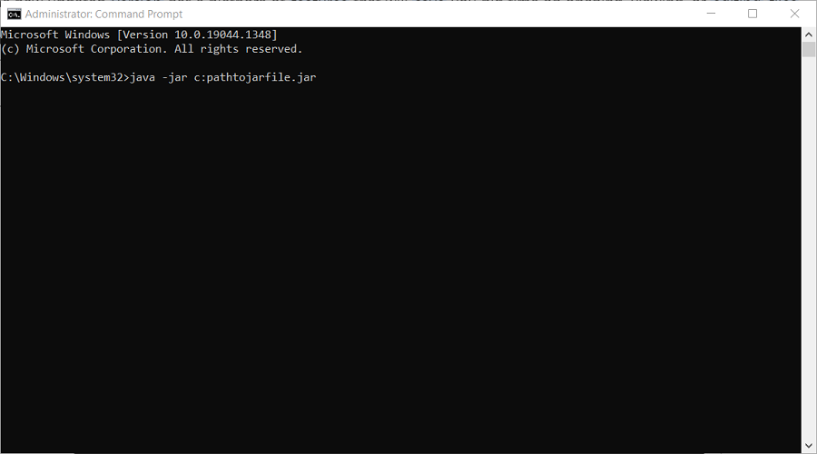command to open jar file