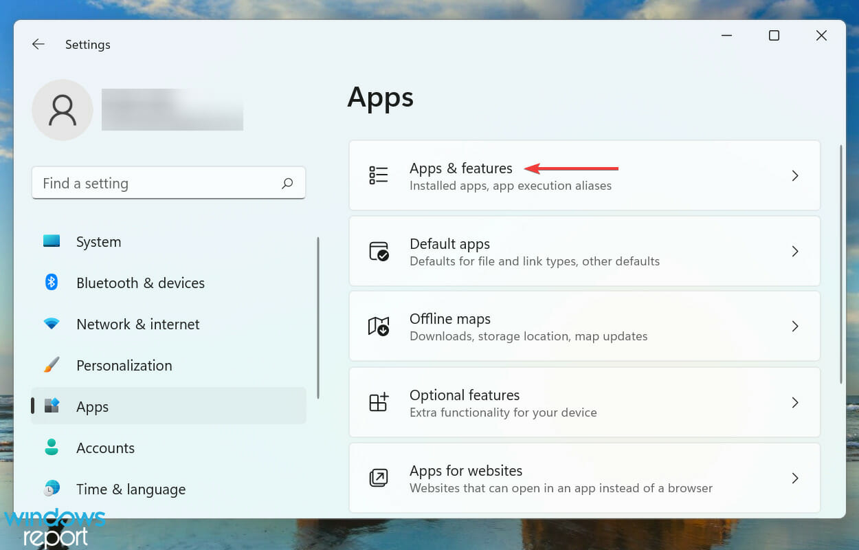 Apps and features to fix runtime error windows 11