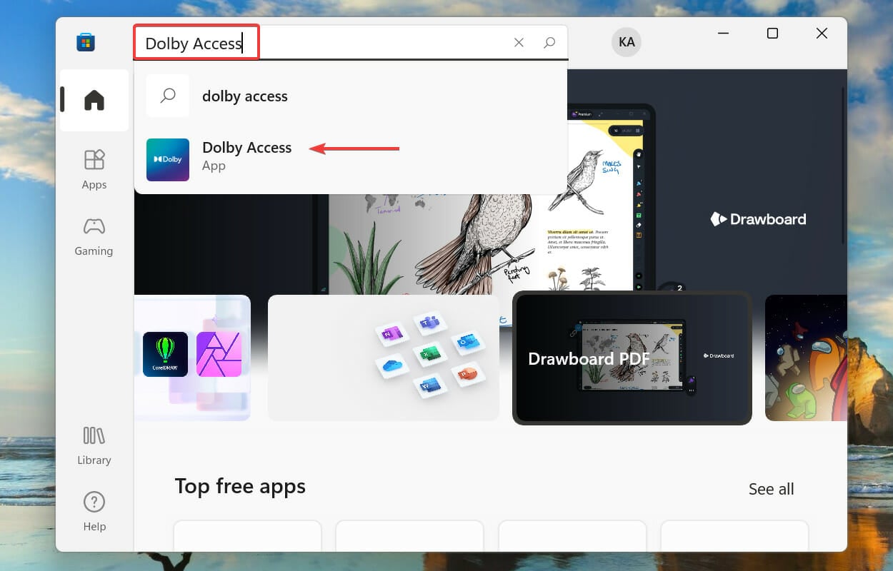 Dolby Access app