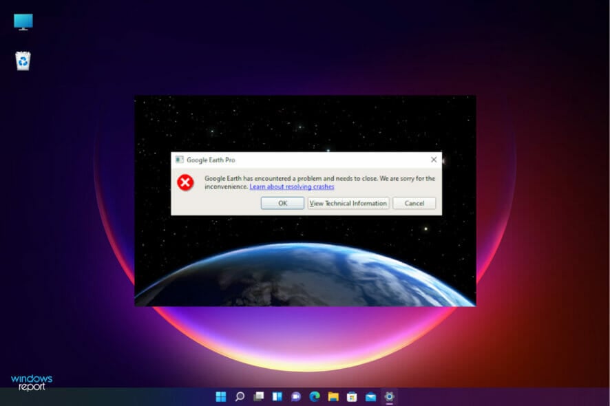 Google Earth not loading