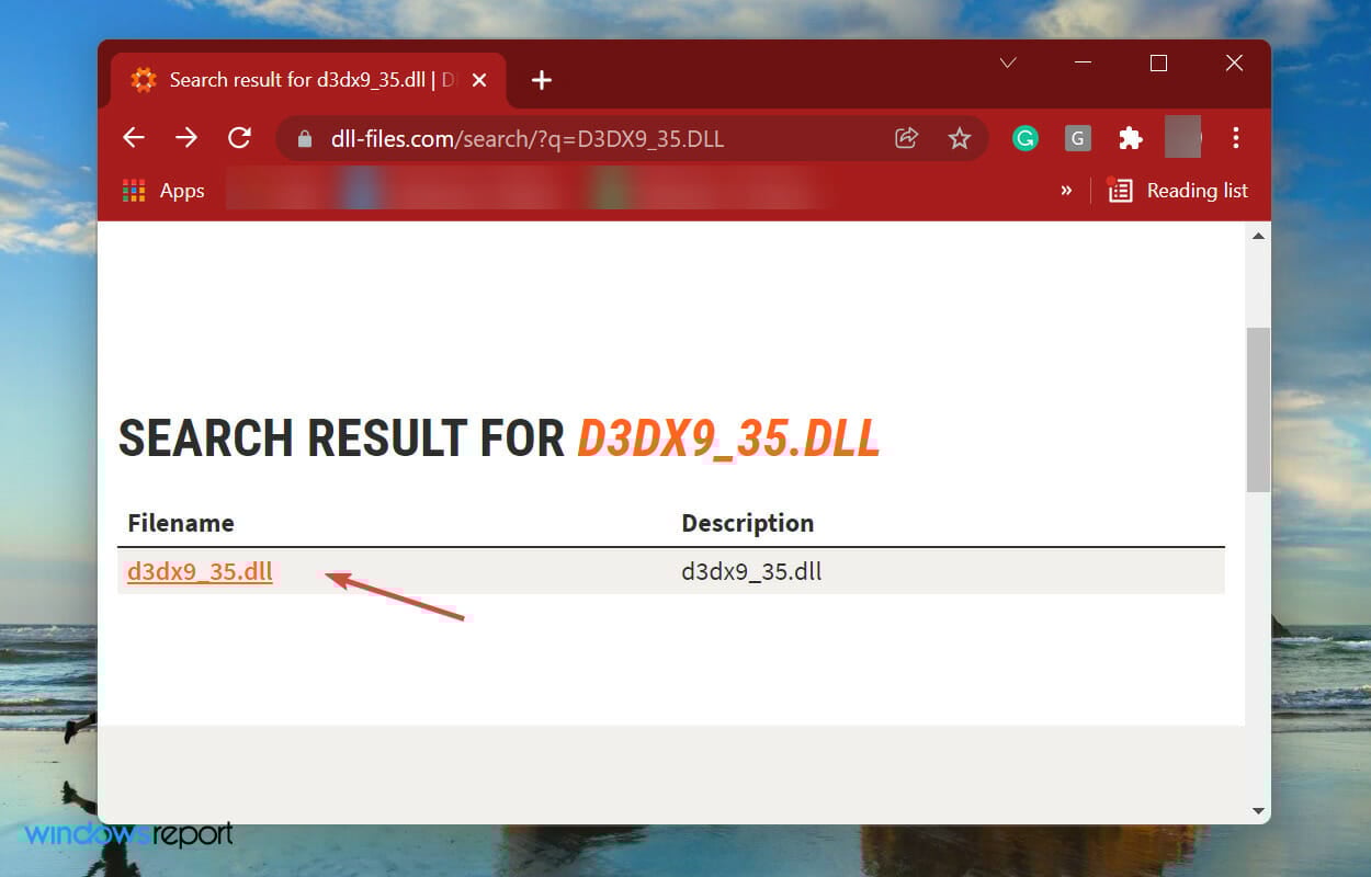Select DLL file