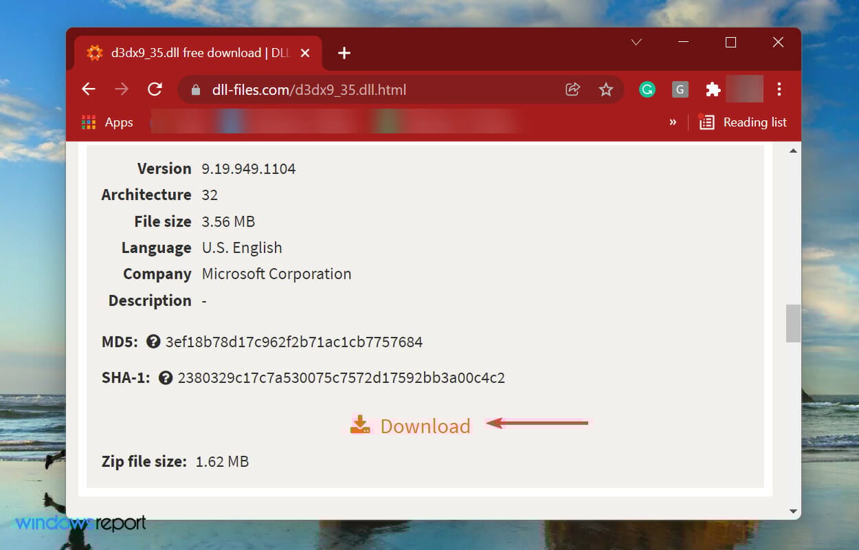 Download DLL file