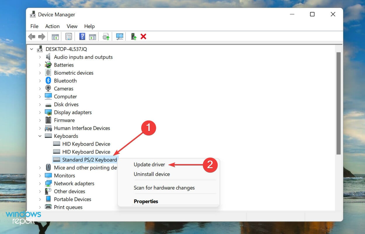 Update driver to fix windows 11 not detecting keyboard