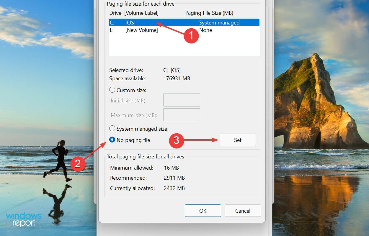 No paging file to fix windows 11 not using all ram