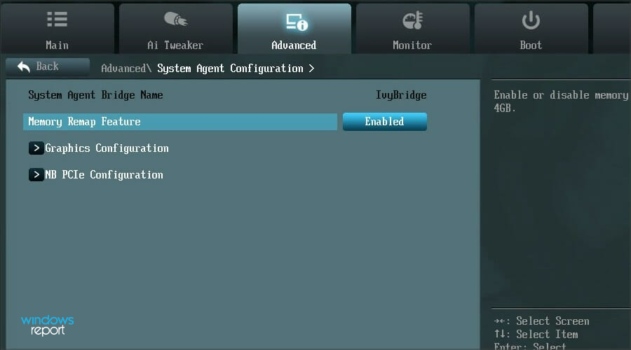 Enable memory remap feature to fix windows 11 not using all ram