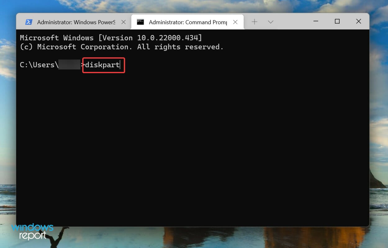 Execute Diskpart to fix can't install windows 11 on ssd