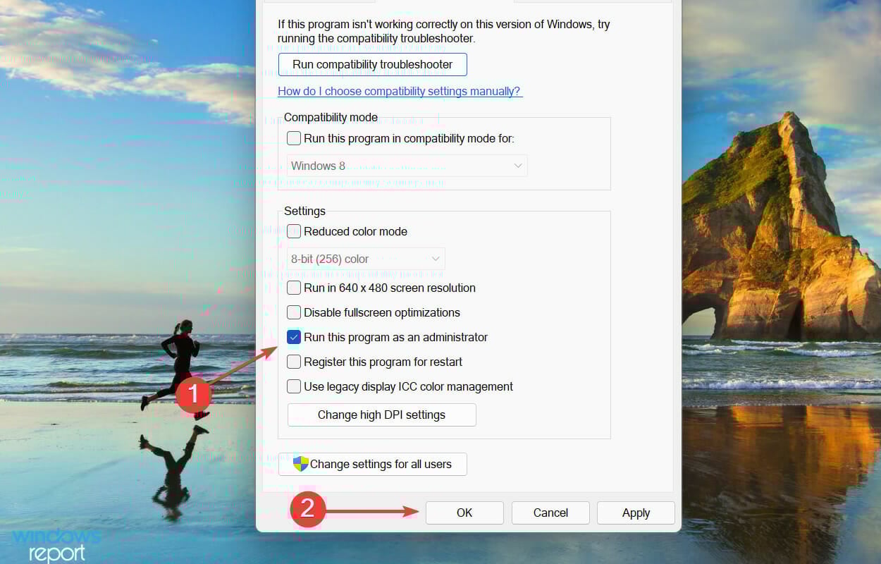 Run this program as an administrator to fix msi afterburner not working windows 11