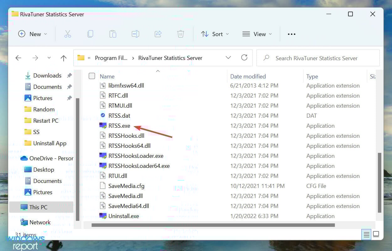 Open RivaTuner to fix msi afterburner not working windows 11