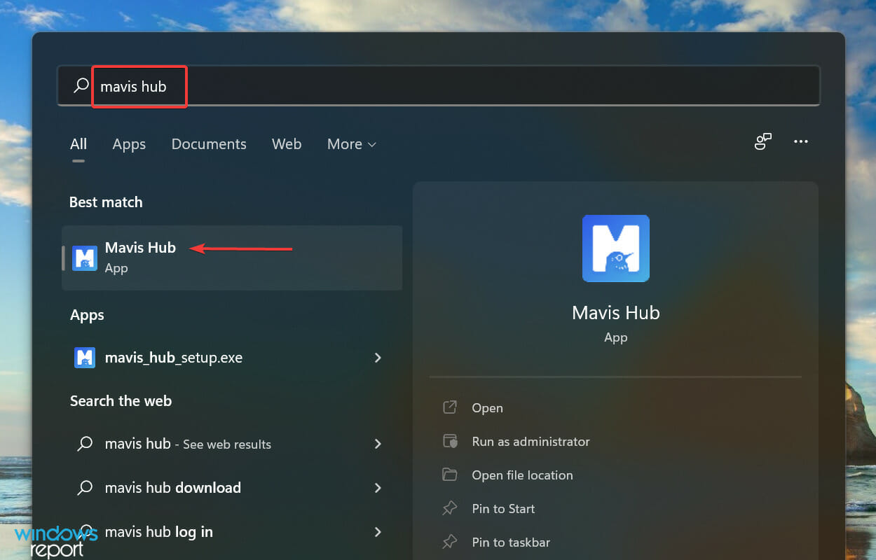 launch Mavis Hub