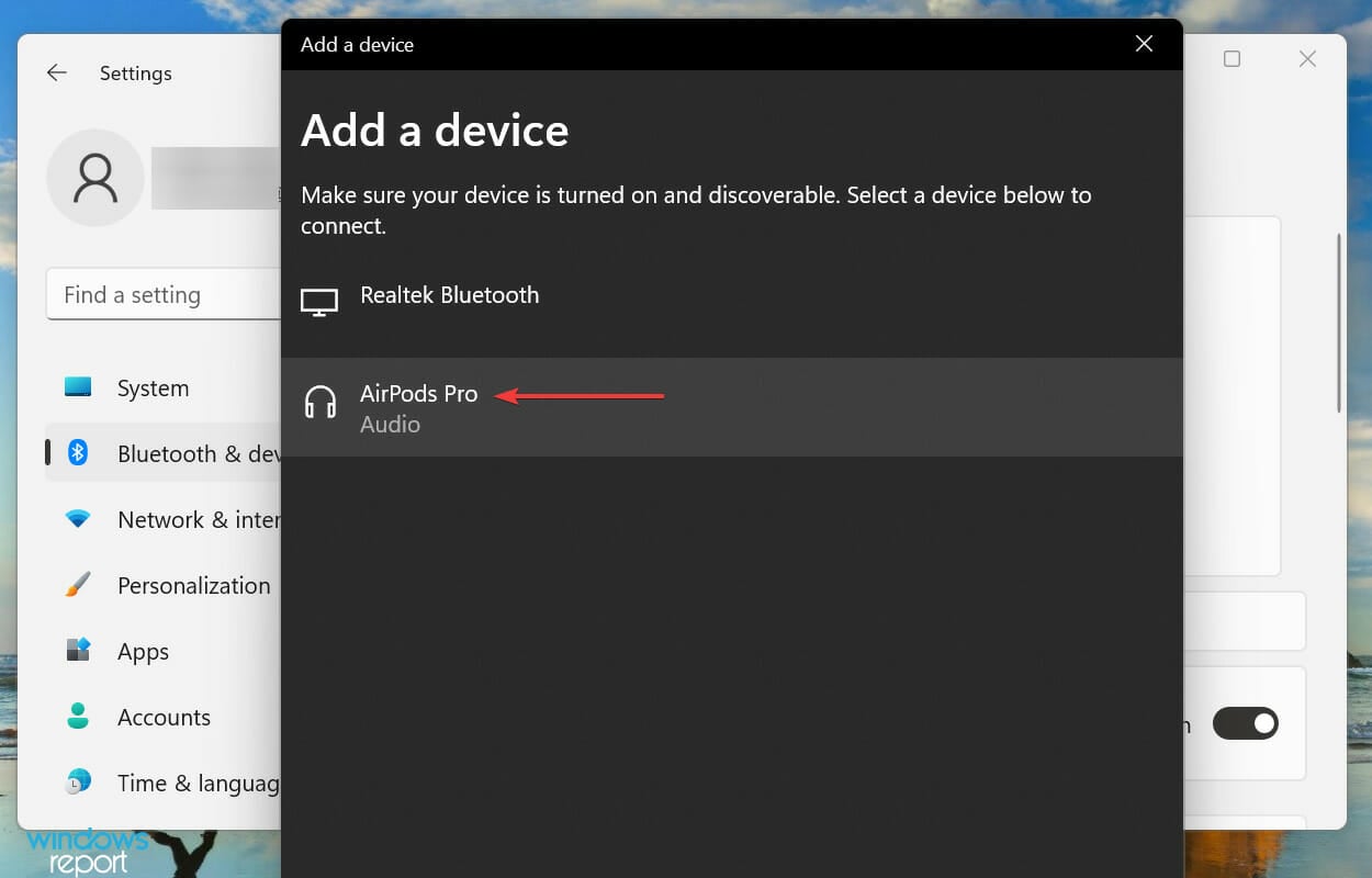 Connect to fix airpods not working windows 11